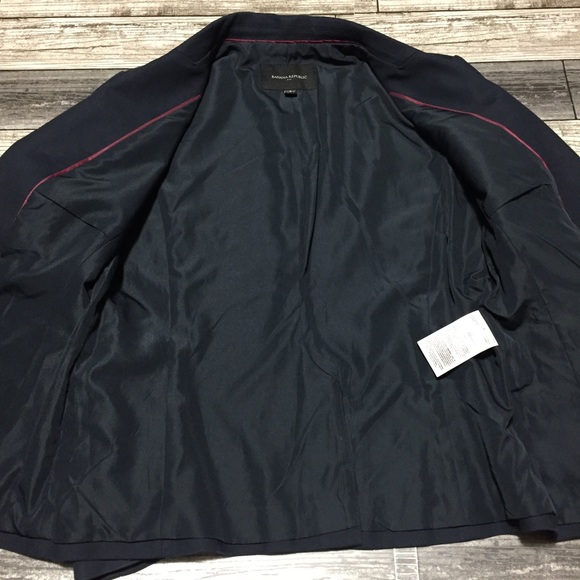 Banana Republic Blazer Women’s 8 Navy Blue One Button Cotton Spandex - Picture 10 of 10